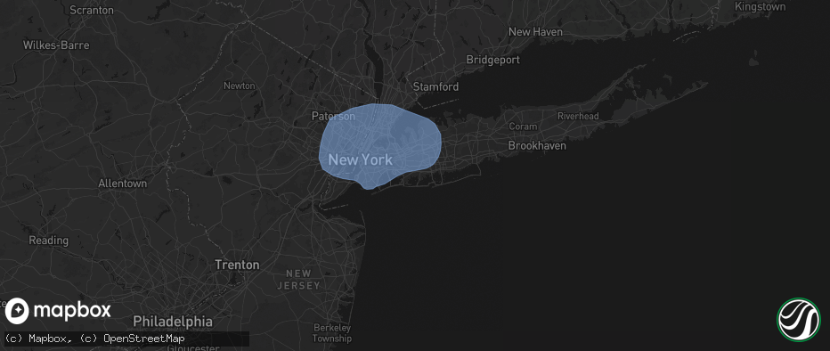 Hail map in East Rockaway, NY on June 6, 2026