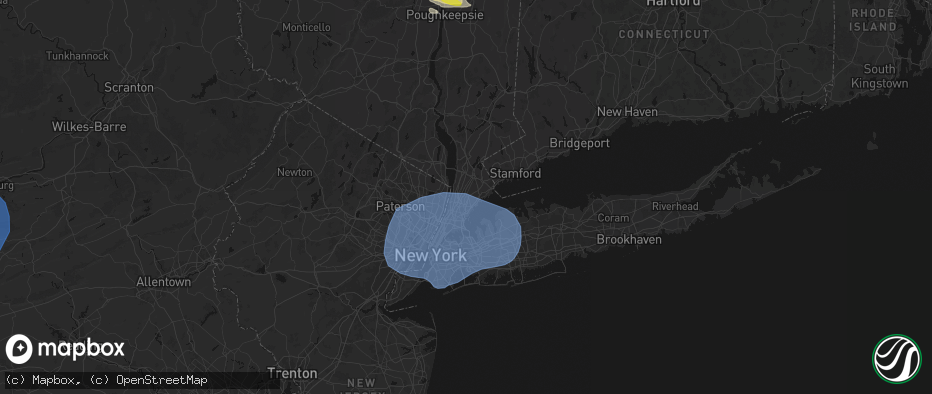 Hail map in Eastchester, NY on June 6, 2026
