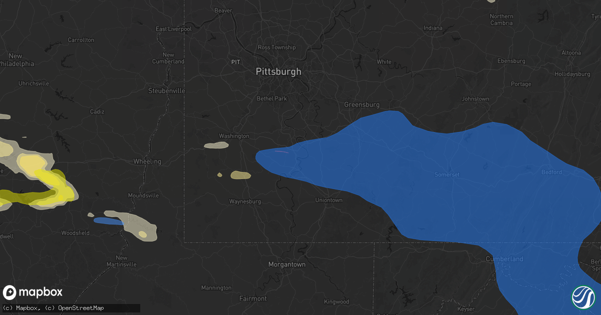 Hail map in Elco, PA on June 6, 2026