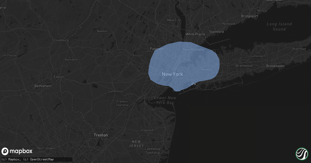 Hail map in Elizabethport, NJ on June 6, 2026
