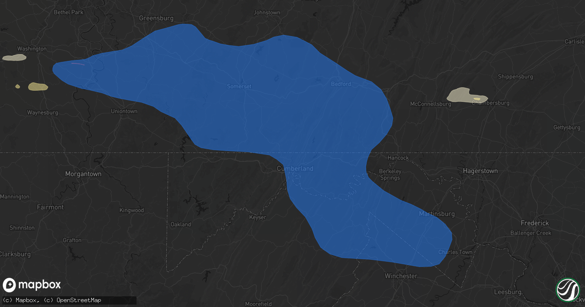 Hail map in Ellerslie, MD on June 6, 2026