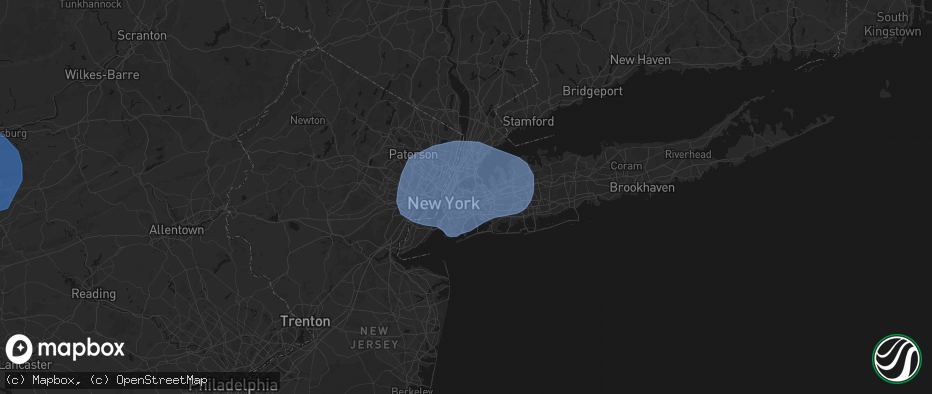 Hail map in Elmhurst, NY on June 6, 2026