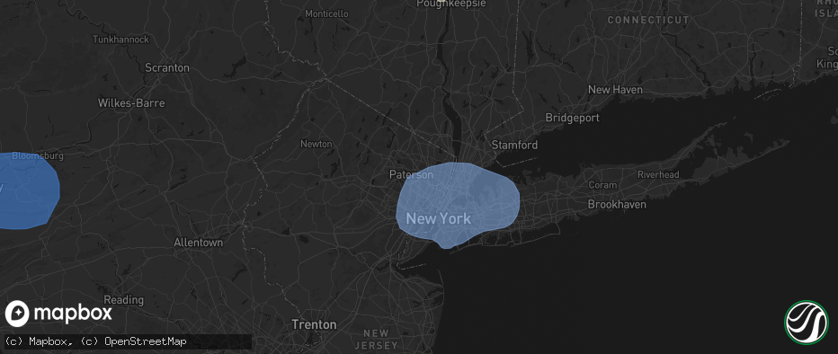 Hail map in Elmwood Park, NJ on June 6, 2026