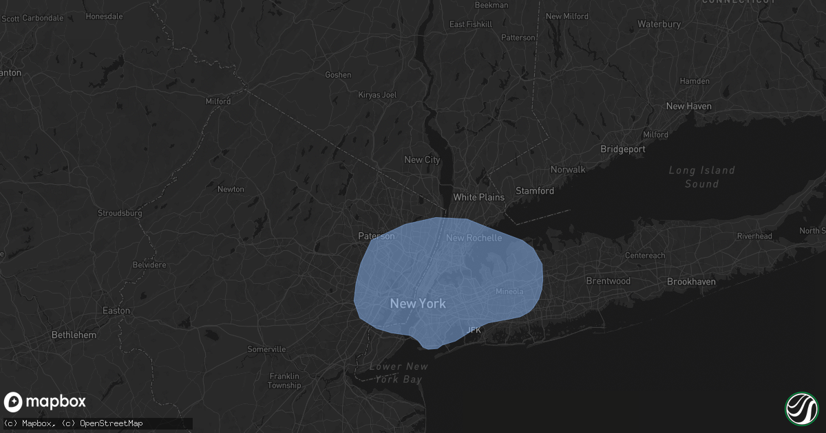 Hail map in Emerson, NJ on June 6, 2026