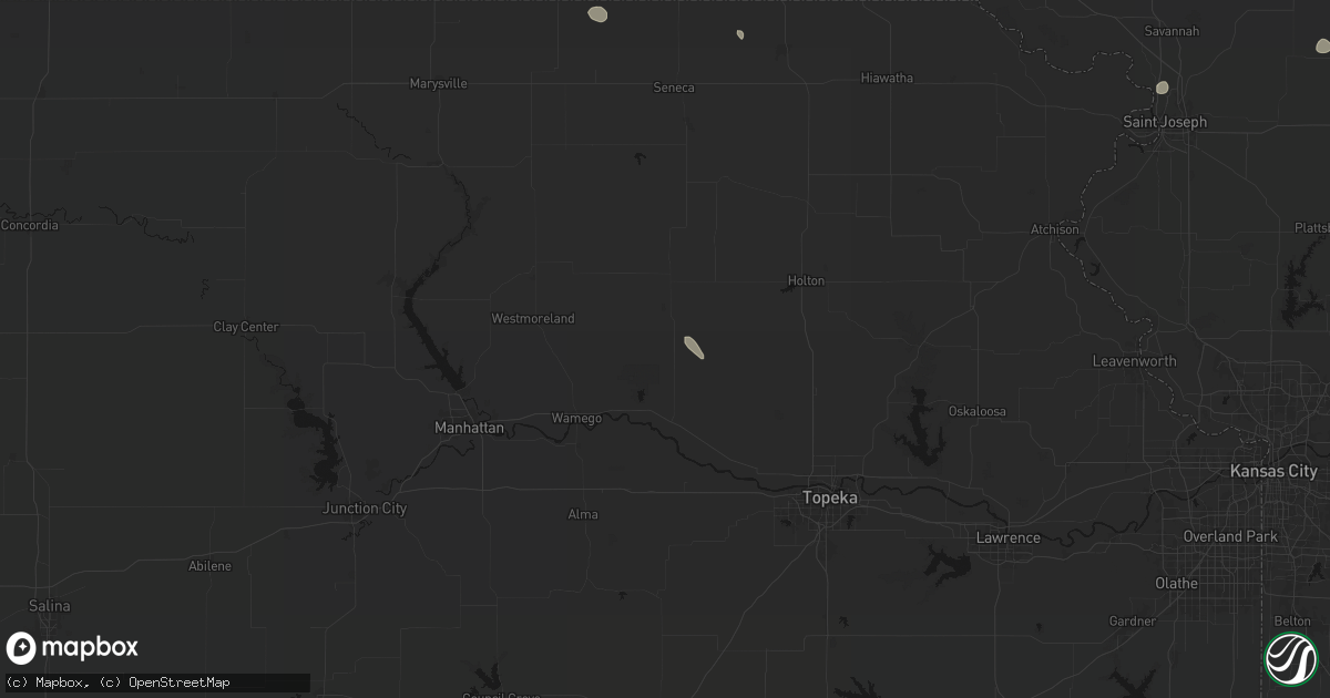 Hail map in Emmett, KS on June 6, 2026
