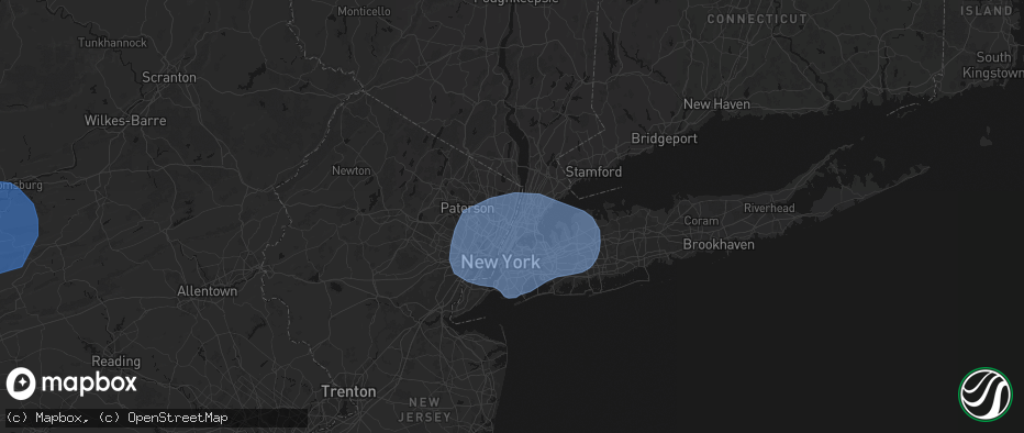 Hail map in Englewood Cliffs, NJ on June 6, 2026