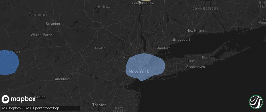 Hail map in Fair Lawn, NJ on June 6, 2026