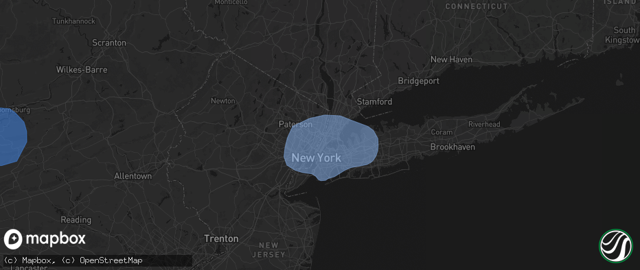 Hail map in Fort Lee, NJ on June 6, 2026