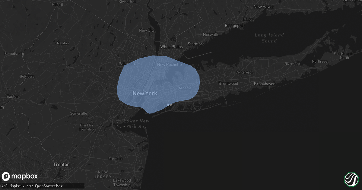 Hail map in Franklin Square, NY on June 6, 2026