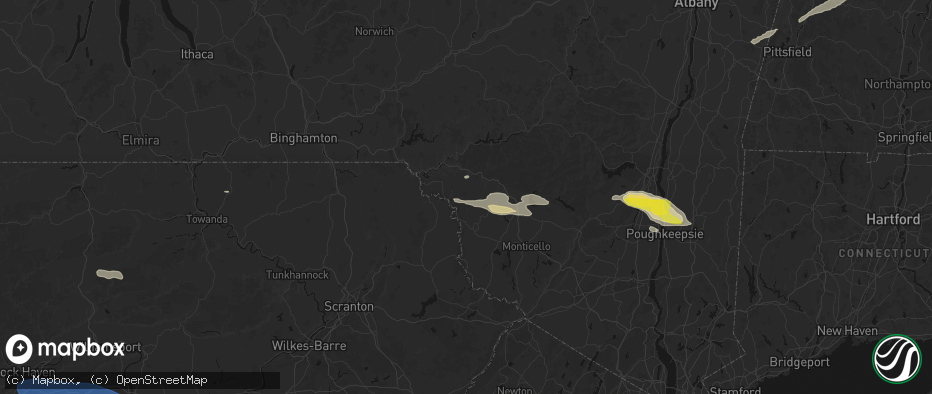 Hail map in Fremont Center, NY on June 6, 2026