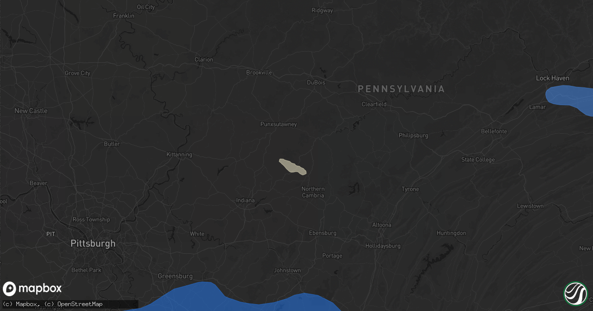 Hail map in Glen Campbell, PA on June 6, 2026