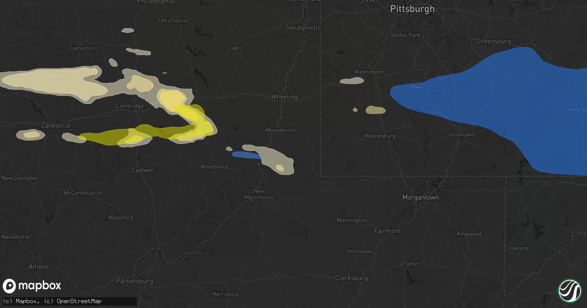 Hail map in Glen Easton, WV on June 6, 2026