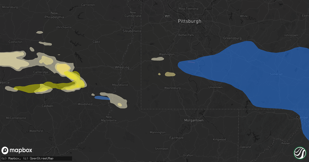 Hail map in Graysville, PA on June 6, 2026