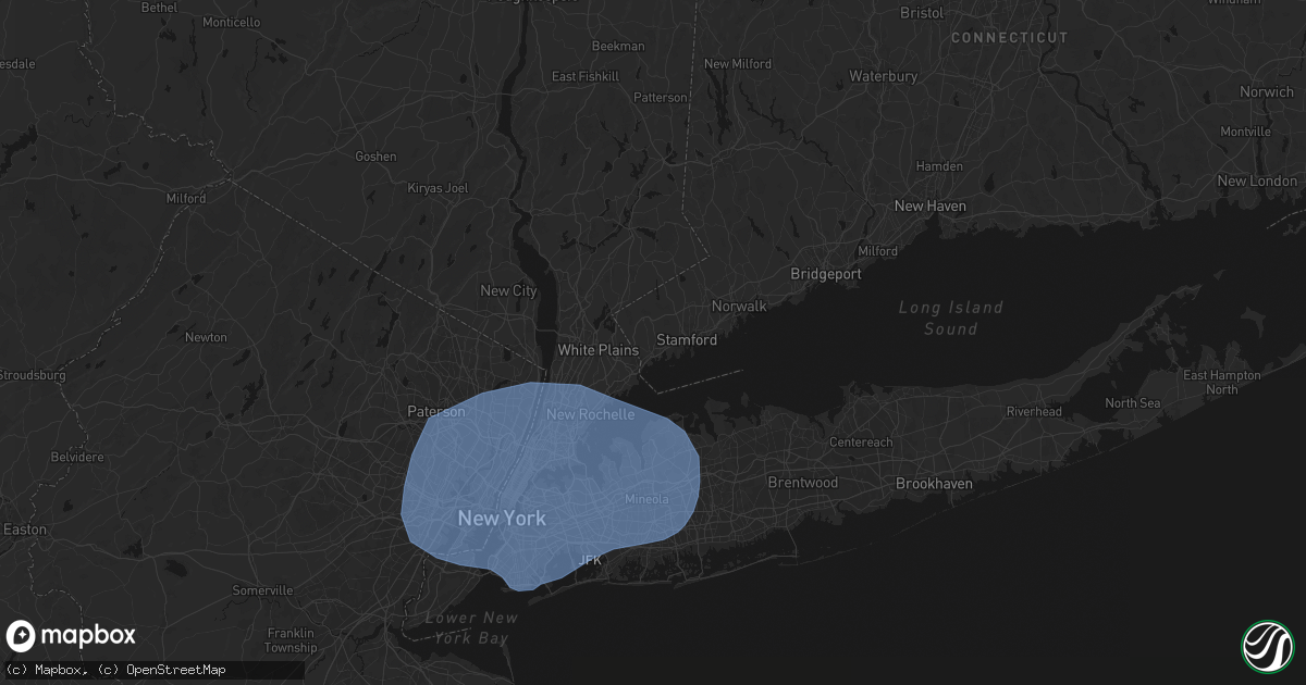 Hail map in Greenwich, CT on June 6, 2026