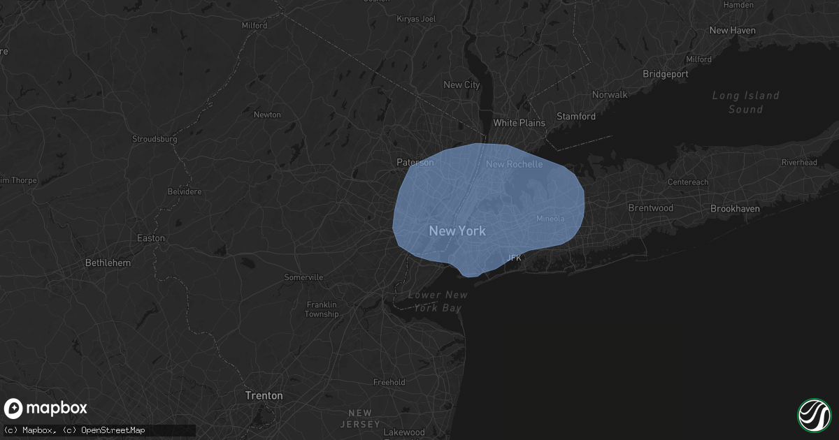 Hail map in Harrison, NJ on June 6, 2026
