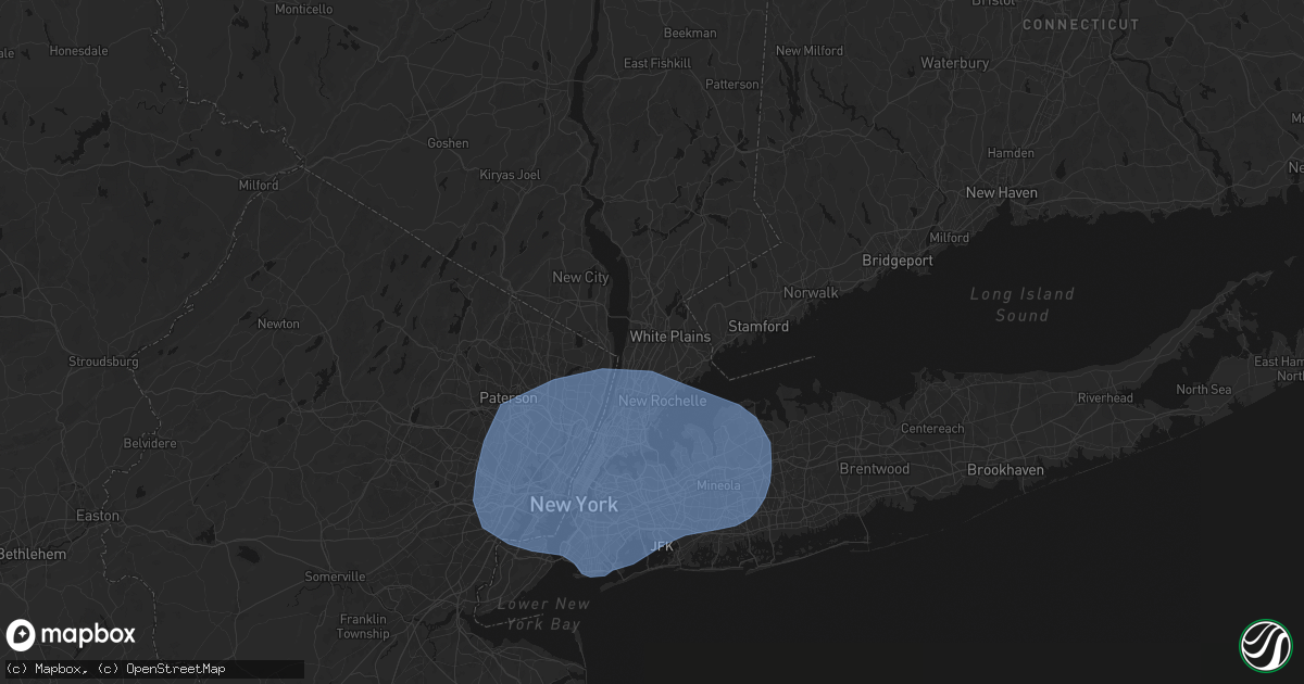 Hail map in Hartsdale, NY on June 6, 2026