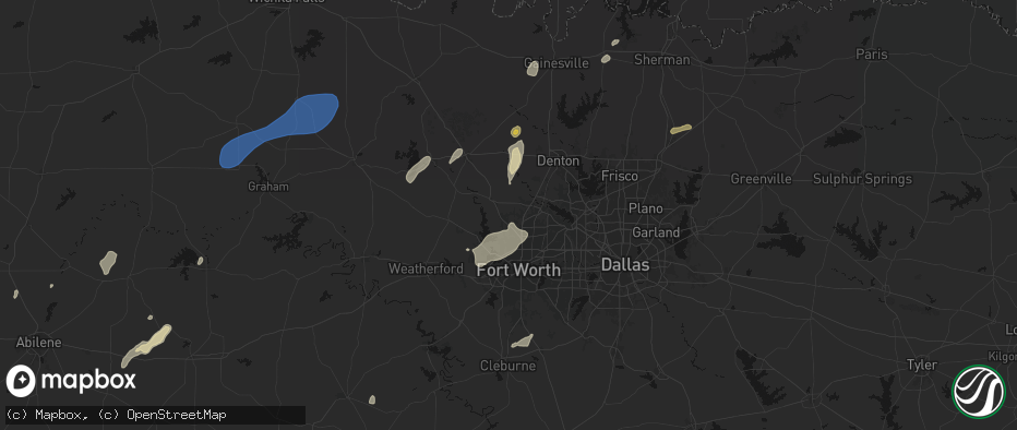 Hail map in Haslet, TX on June 6, 2026