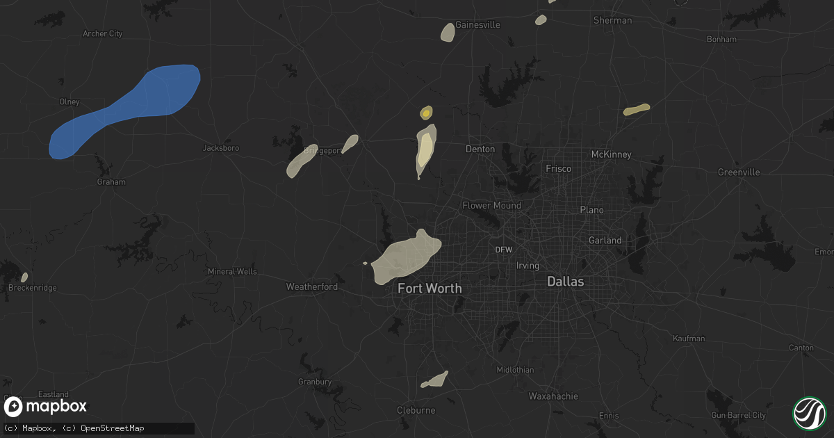 Hail map in Haslet, TX on June 6, 2026
