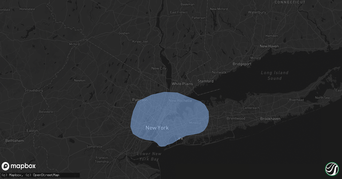 Hail map in Hastings On Hudson, NY on June 6, 2026
