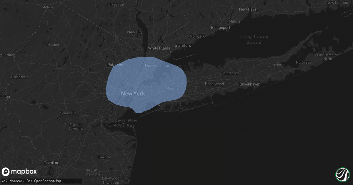 Hail map in Hempstead, NY on June 6, 2026