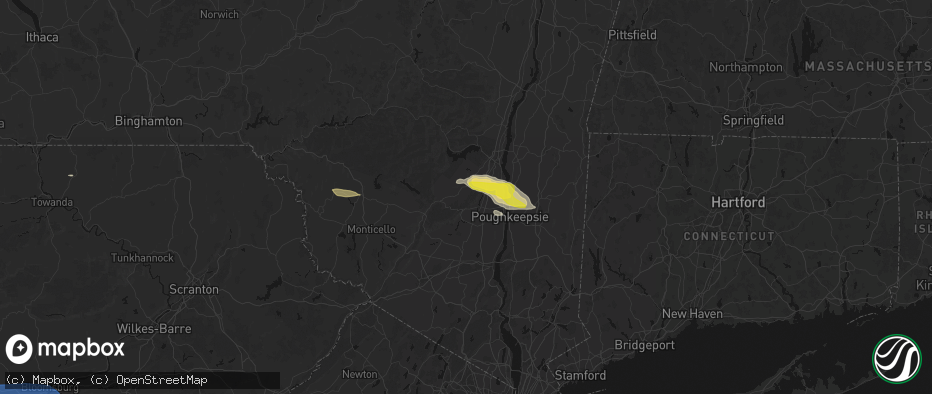 Hail map in High Falls, NY on June 6, 2026