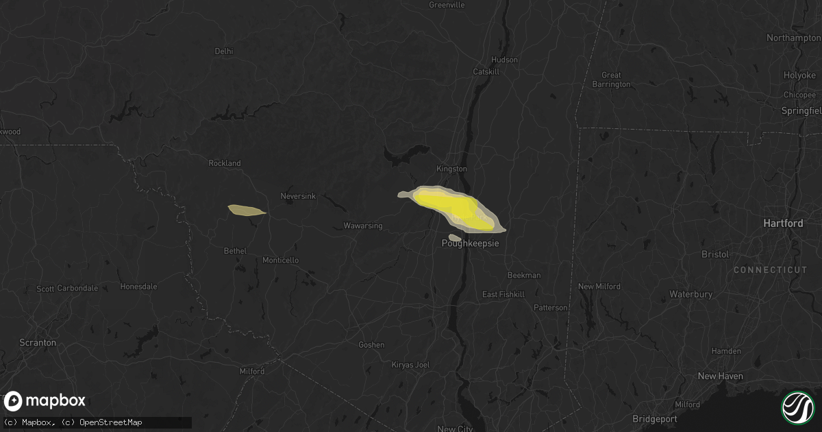 Hail map in High Falls, NY on June 6, 2026