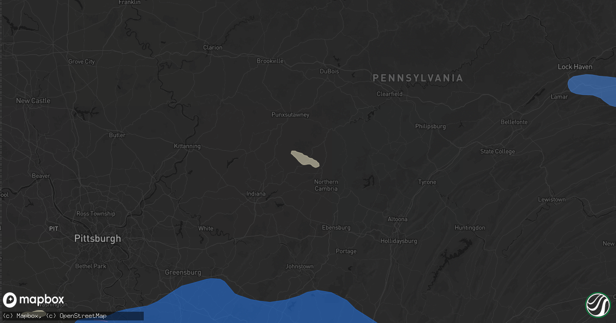 Hail map in Hillsdale, PA on June 6, 2026