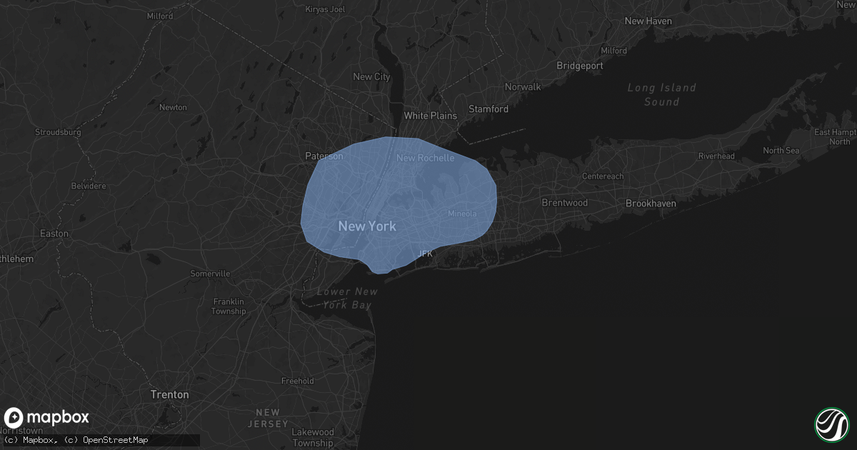 Hail map in Hollis, NY on June 6, 2026