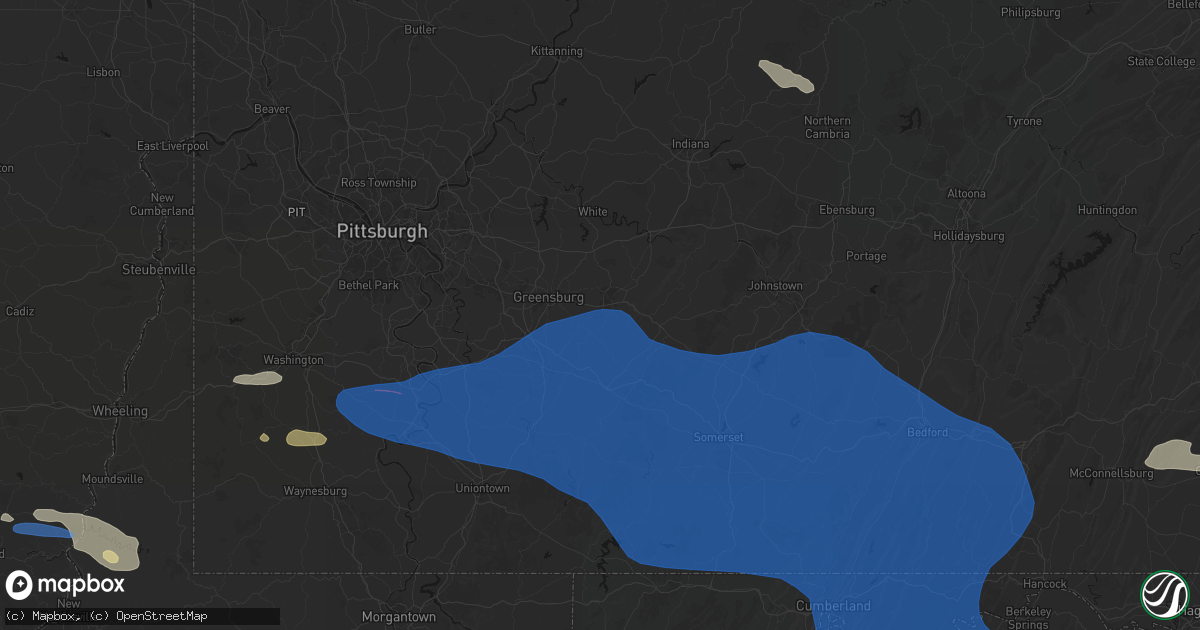 Hail map in Hostetter, PA on June 6, 2026