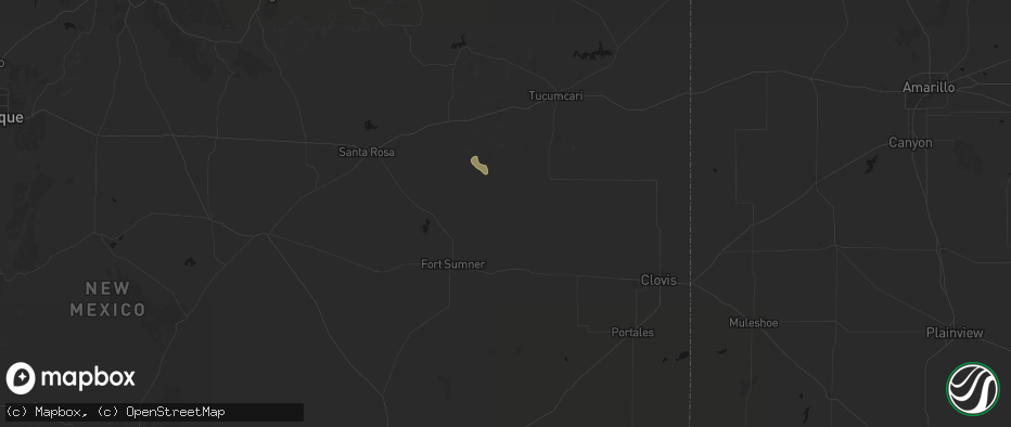 Hail map in House, NM on June 6, 2026