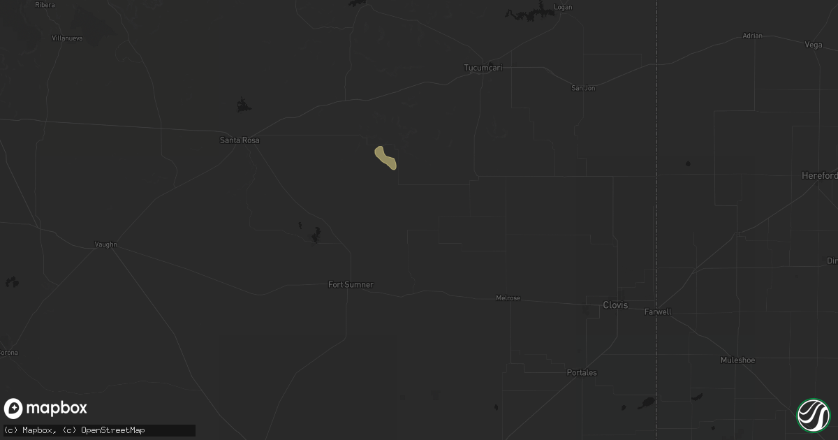 Hail map in House, NM on June 6, 2026