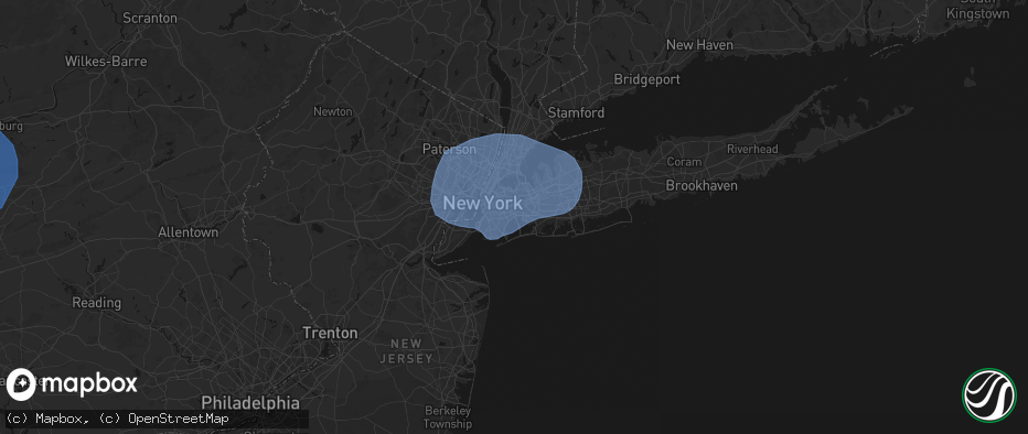 Hail map in Howard Beach, NY on June 6, 2026