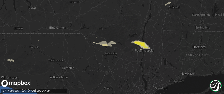 Hail map in Hurleyville, NY on June 6, 2026