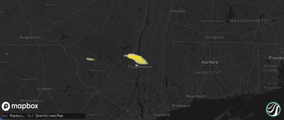 Hail map in Hyde Park, NY on June 6, 2026