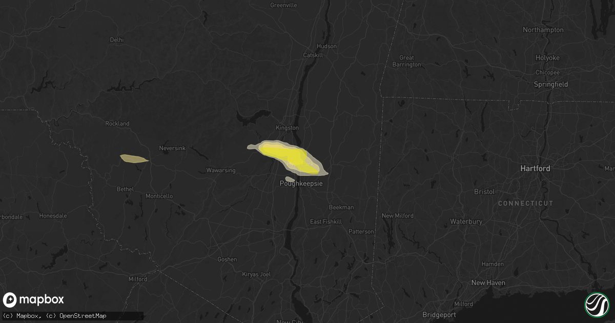 Hail map in Hyde Park, NY on June 6, 2026