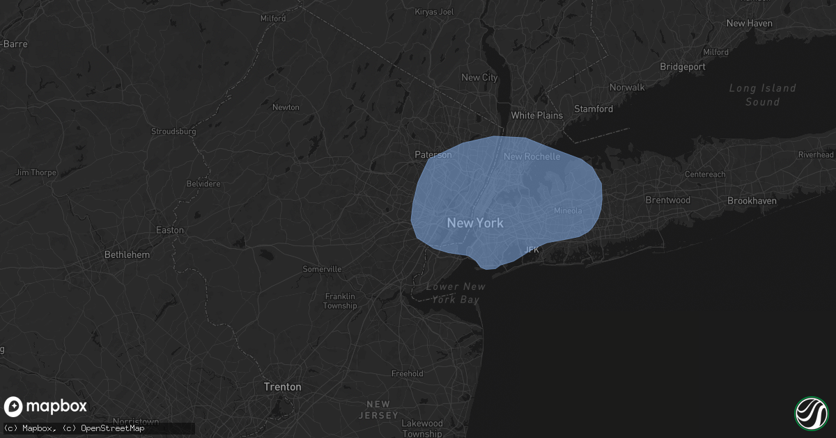 Hail map in Irvington, NJ on June 6, 2026