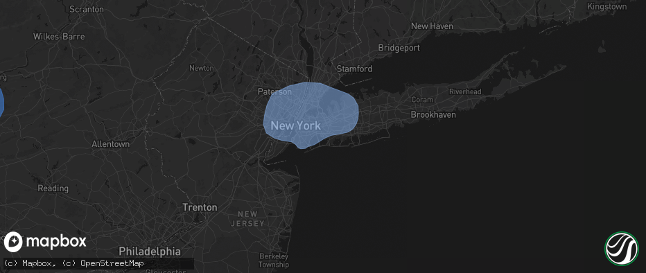 Hail map in Jamaica, NY on June 6, 2026