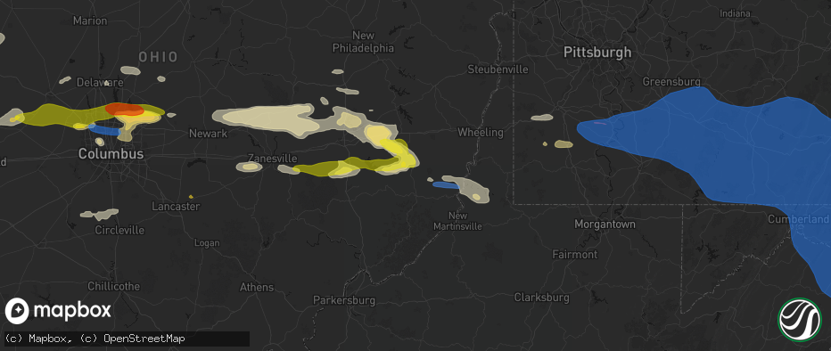 Hail map in Jerusalem, OH on June 6, 2026