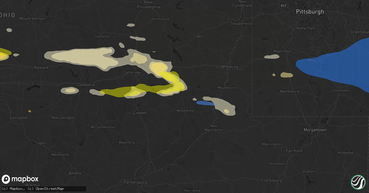 Hail map in Jerusalem, OH on June 6, 2026