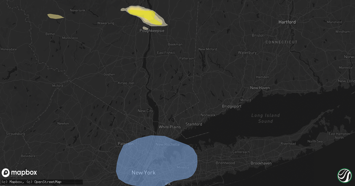 Hail map in Katonah, NY on June 6, 2026