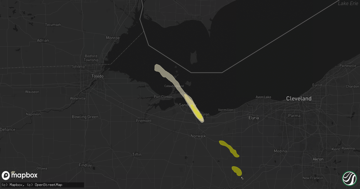Hail map in Lakeside Marblehead, OH on June 6, 2026