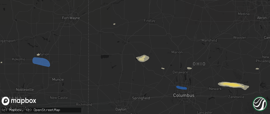 Hail map in Lakeview, OH on June 6, 2026
