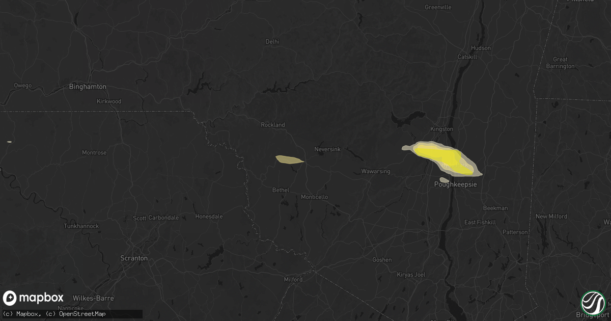 Hail map in Liberty, NY on June 6, 2026