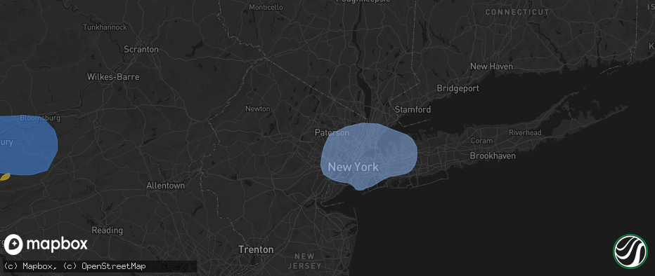 Hail map in Little Falls, NJ on June 6, 2026