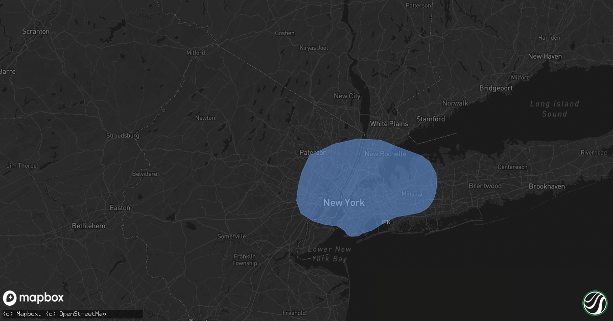 Hail map in Little Falls, NJ on June 6, 2026