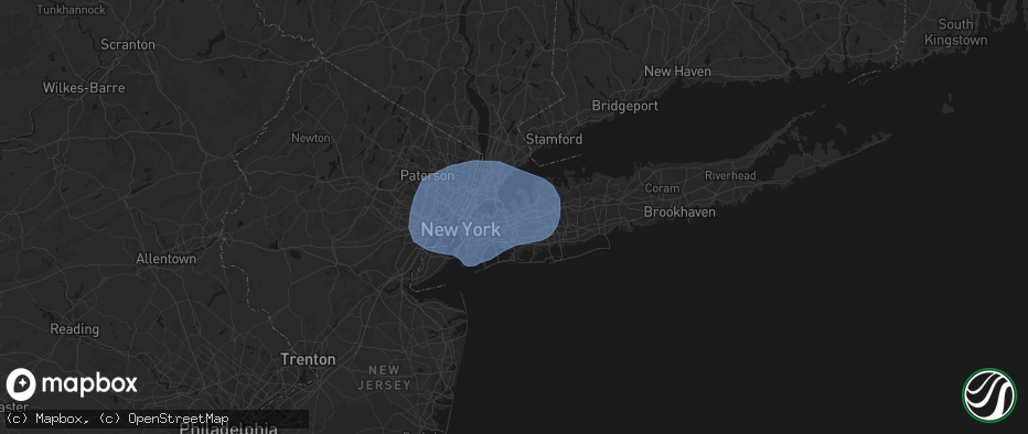 Hail map in Little Neck, NY on June 6, 2026
