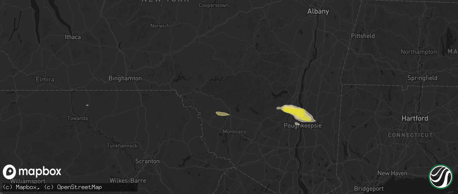 Hail map in Livingston Manor, NY on June 6, 2026