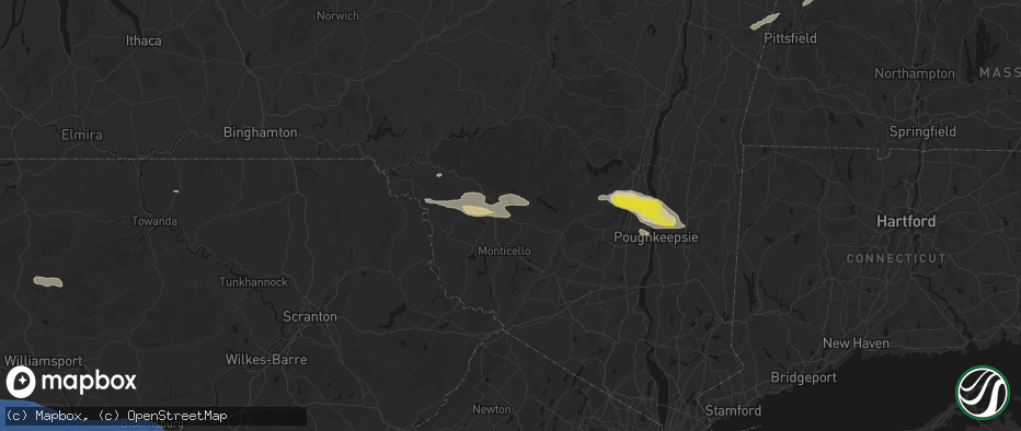 Hail map in Loch Sheldrake, NY on June 6, 2026