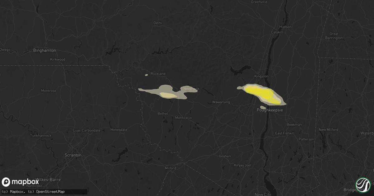 Hail map in Loch Sheldrake, NY on June 6, 2026