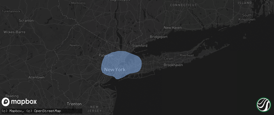 Hail map in Locust Valley, NY on June 6, 2026